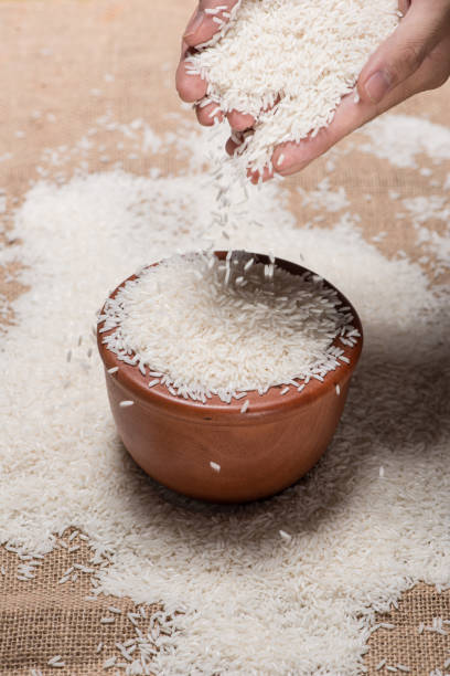 istock Rice in spoon and bowl. Jasmine Rice, Thai Rice, White Rice. 874251614