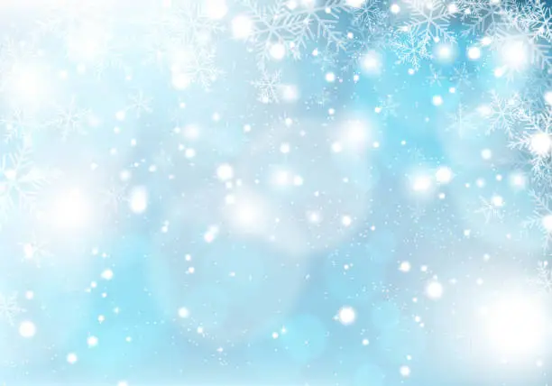 Vector illustration of winter snowing christmas background