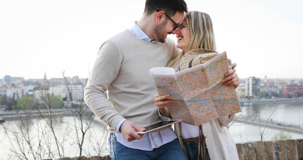 istock Beautiful couple traveling and sightseeing 874263198
