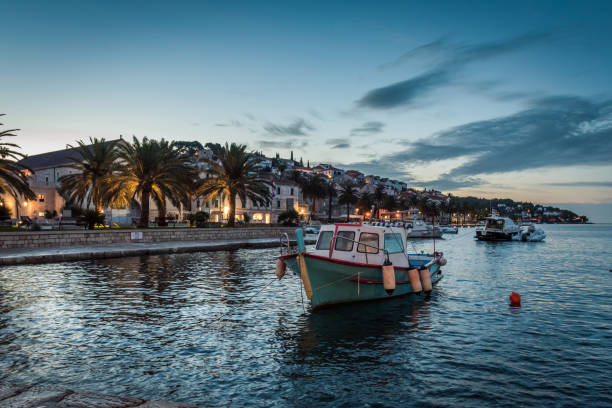 istock Dusk on Hvar Harbour Croatia 874267318
