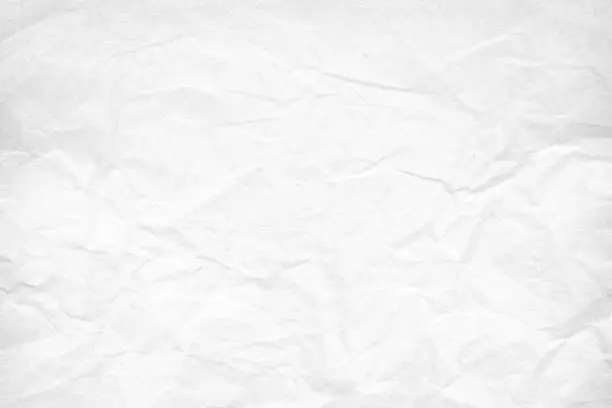 Photo of crumpled white paper texture