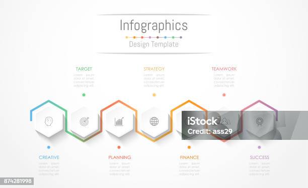 Infographic Design Elements For Your Business Data With 7 Options Parts Steps Timelines Or Processes Vector Illustration Stock Illustration - Download Image Now