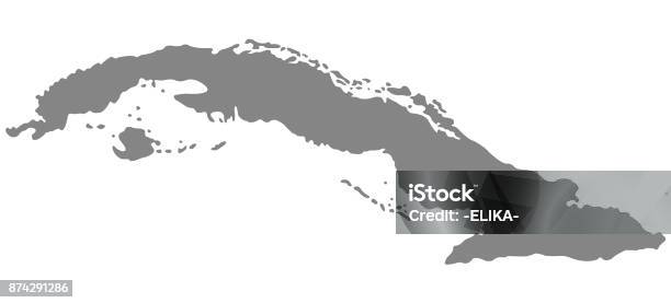Cuba Map Stock Illustration - Download Image Now - Cuba, Map, Cartography