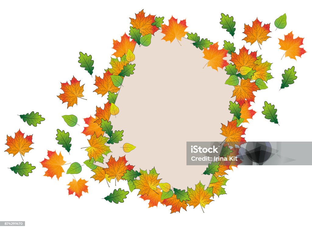 Blank With Autumn Maple Leaves On Background Nature Fall Template For Blank With Autumn Maple Leaves On Background Nature Fall Template For