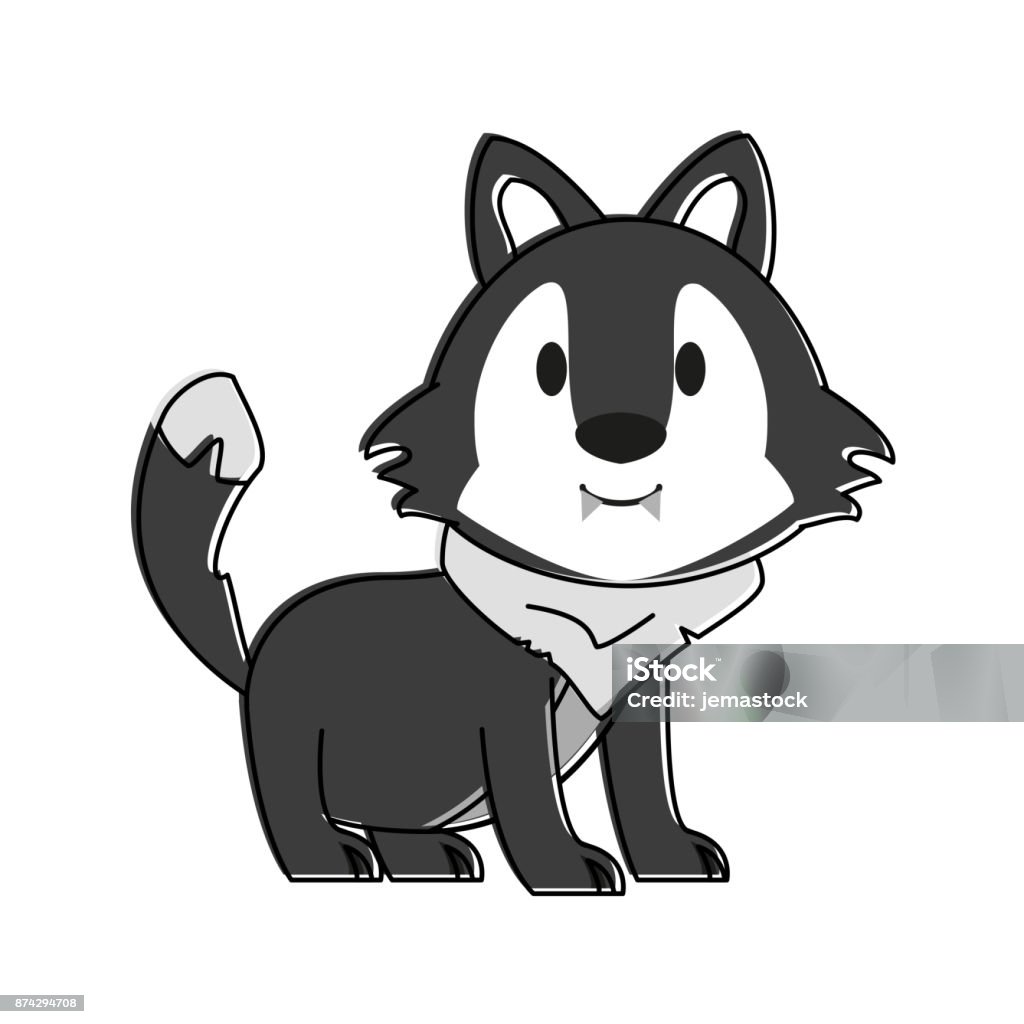 Phim Hoạt Hình Sói Dễ Thương Hình minh họa Sẵn có - Tải xuống Hình ...