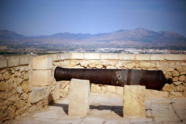 istock An old cannon stands on top of an ancient castle on a mountain 874294852