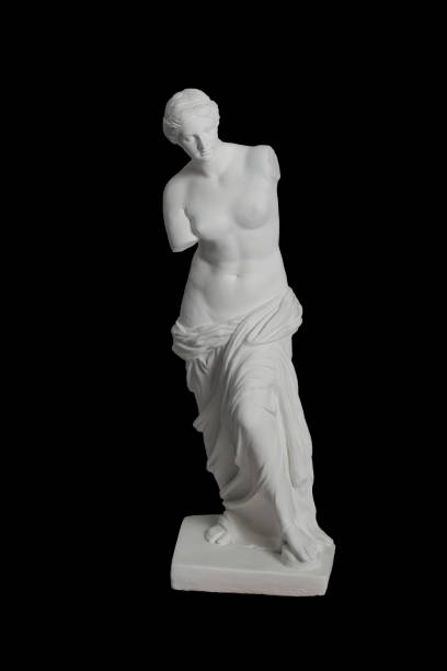 istock Statue of Venus in blue light on a black background 874296906