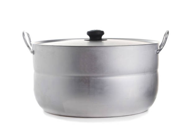 istock Aluminium saucepan isolated on white background 874301496
