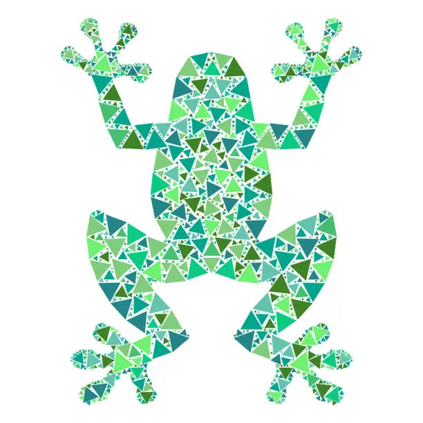 Vector illustration of Mosaic frog.