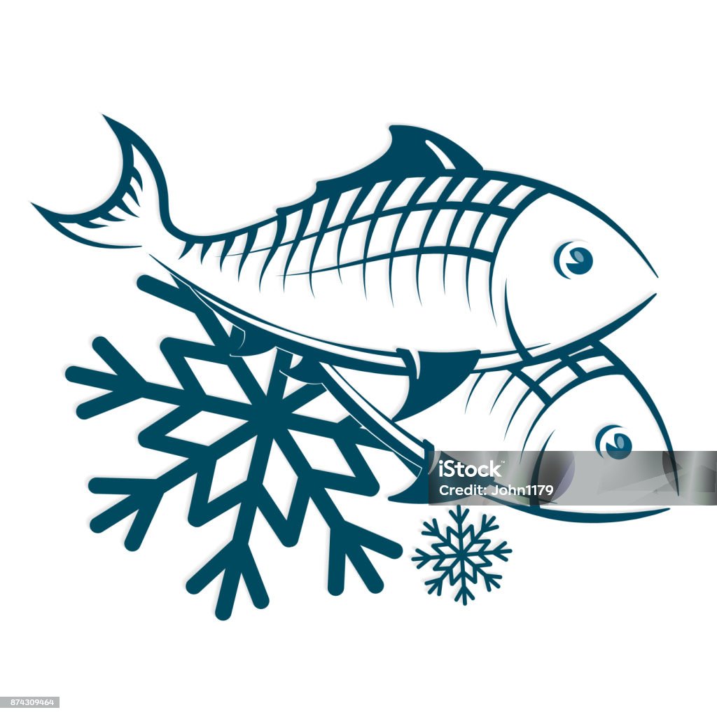 Frozen Fish Sign Frozen Fish Symbol Stock Illustration - Download Image Now - Abstract ...