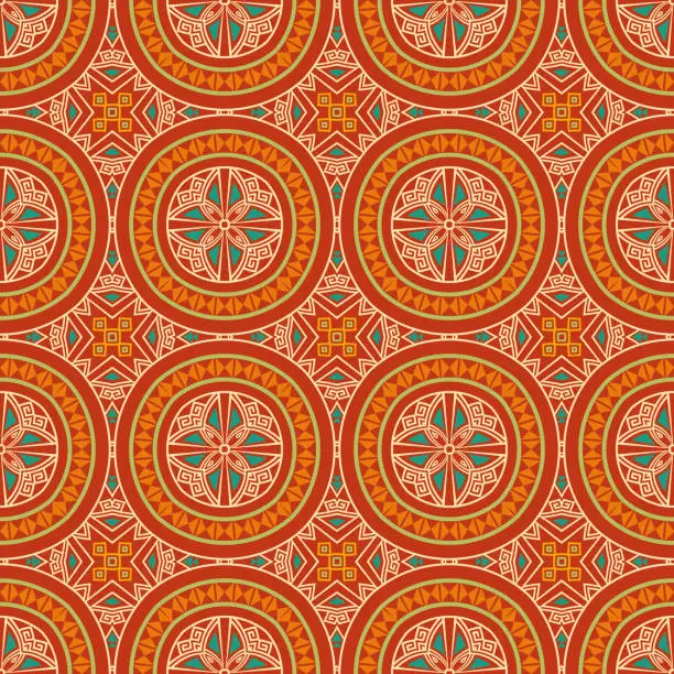 Vector illustration of ethnic seamless pattern.