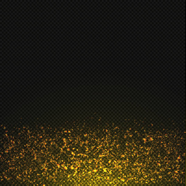 illustrations, cliparts, dessins animés et icônes de texture de poussière vecteur paillettes d’or. sentier de sparkle glitter transparent - black and gold