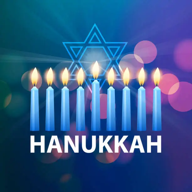 Vector illustration of Hanukkah Festival of Light