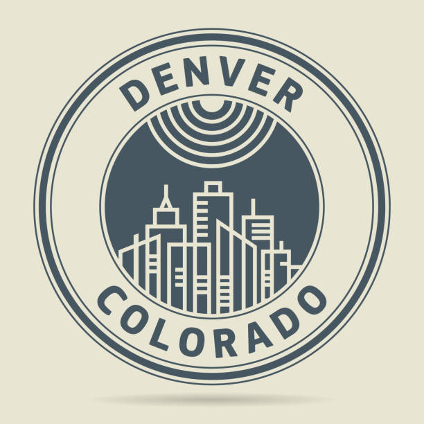 Stamp with text Denver, Colorado Stamp or label with text Denver, Colorado written inside, vector illustration watermark ideas stock illustrations