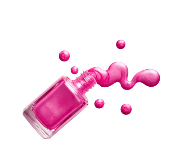 Pink nail polish stock photo