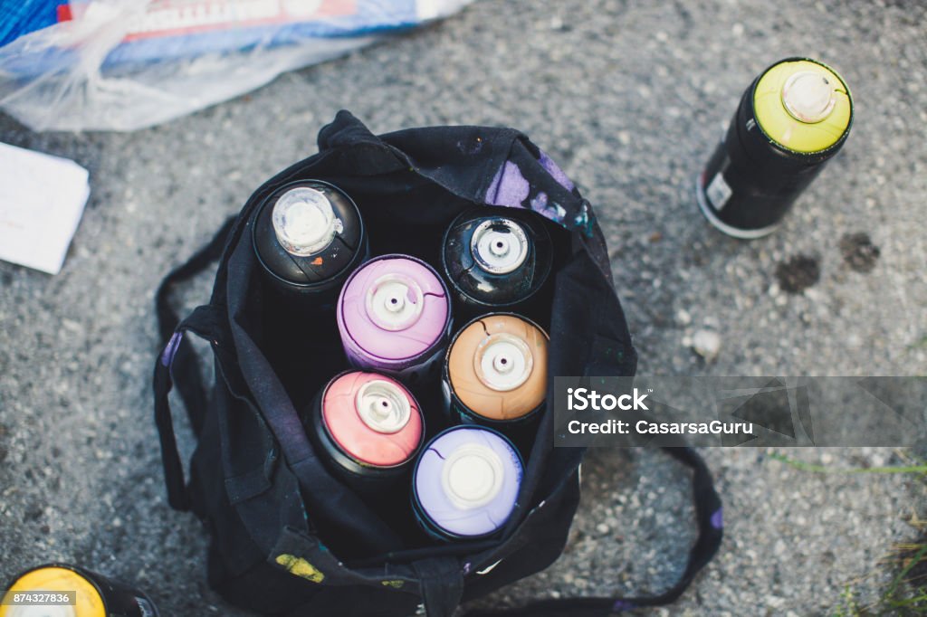 Graffiti Paint In A Bag Stock Photo - Download Image Now - Aerosol Can,  Paint, Painting - Activity - iStock