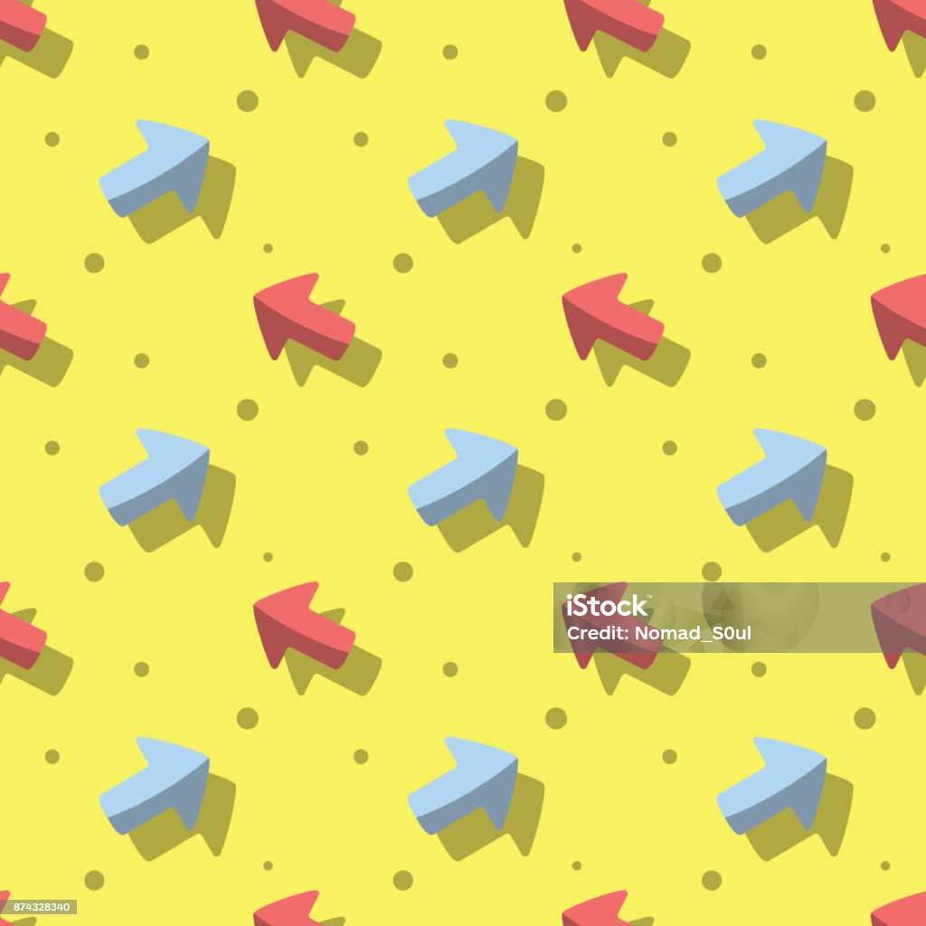 Cute Direction Arrow Direction Symbol Cute Style Seamless Pattern Stock Illustration ...