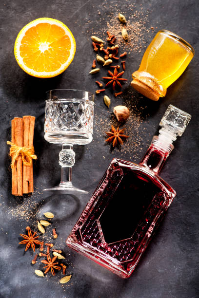istock Christmas mulled wine with honey and spices 874339396