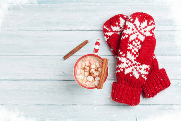 istock Mittens and hot chocolate with marshmallow 874347246