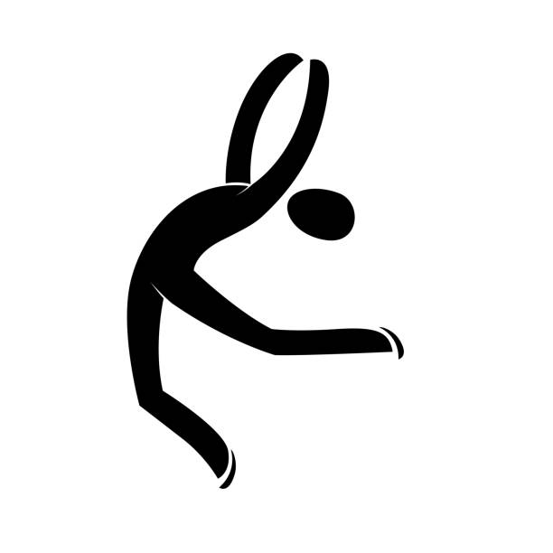 Silhouette ice figure skating dancing vector illustration pictogram icon symbol Silhouette ice figure skating dancing isolated. Winter sport games discipline. Black and white flat slyle design vector illustration. Web pictogram icon symbol for infographics single skating stock illustrations