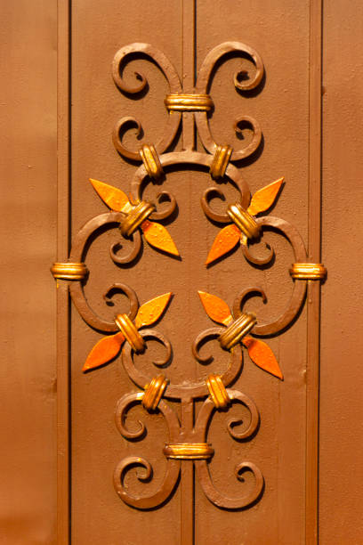 istock close-up of forged element, vintage fence 874352374