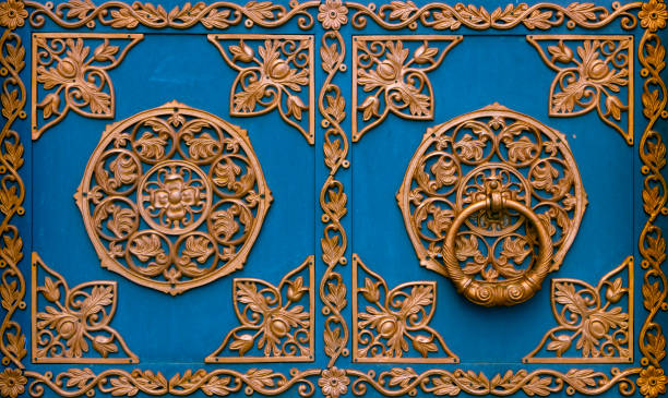 istock close-up of forged element, vintage fence 874352880