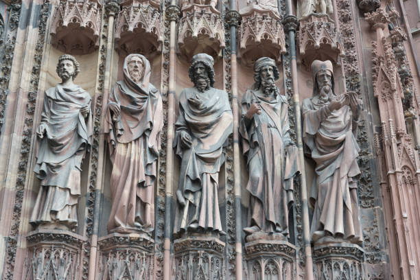 istock Statues on the facade of Strasbourg Cathedral 874356254