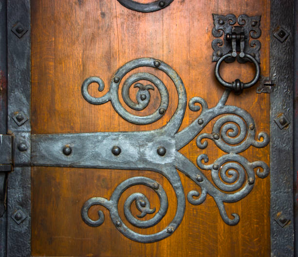 istock close-up of forged element, vintage fence 874356384