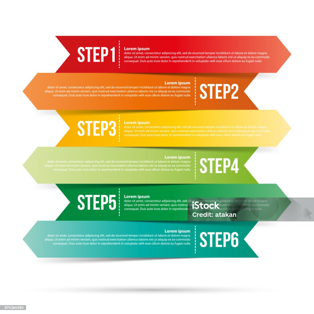 Vector Chart Templates For Infographics With 6 Options Stock ...