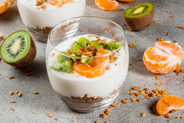 istock Tangerine and kiwi yogurt granola dessert 874372162