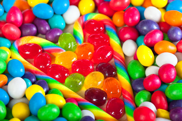 istock frame from heart from colorful sweets of sugar candies 874375992