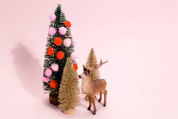 istock christmas trees and reindeer 874382938