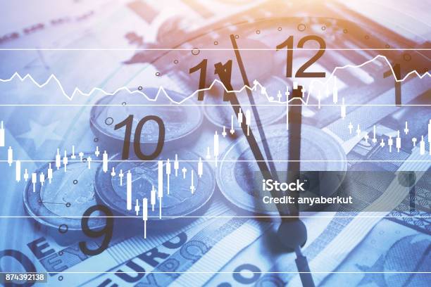 Time Is Money Concept Business And Finance Stock Photo - Download Image Now - Time, Currency, Stock Market and Exchange