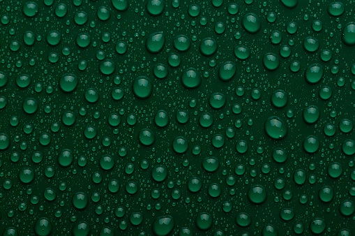 Drops on glass, close-up.