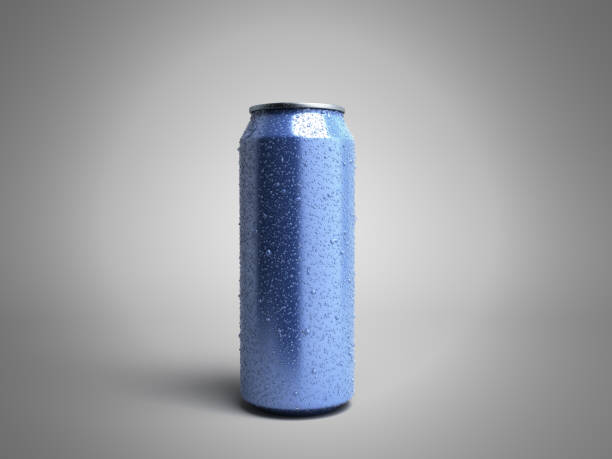 istock Metal Aluminum Beverage Drink Can 3d render on grey 874406916