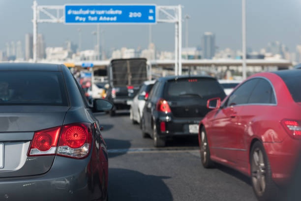 istock traffic jam with row of cars 874407940