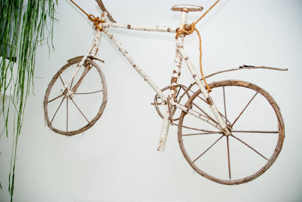istock Wooden Bike Hagging From Ceiling 874413488