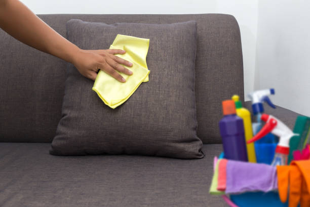 istock time to Cleaning Service Worker quality professional made Home cleaning concept. 874418948
