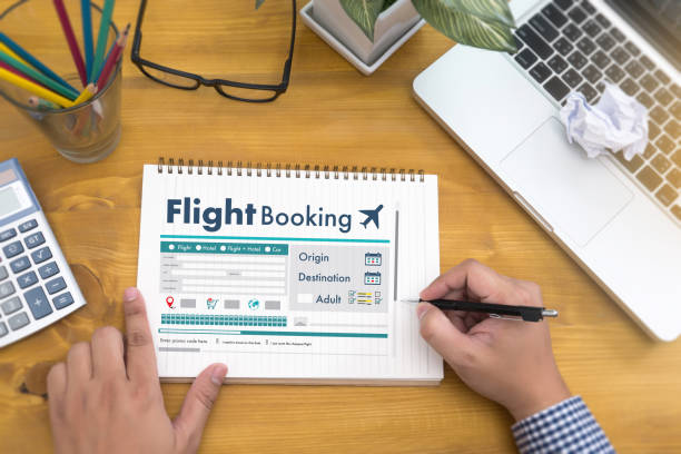 istock GO Flight Booking Air Online Ticket Book Concept 874418962