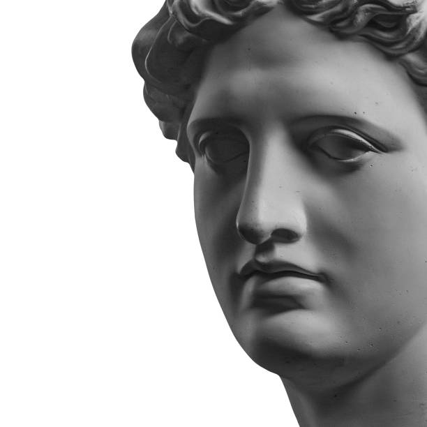 istock Gypsum statue of Apollo's head 874439084