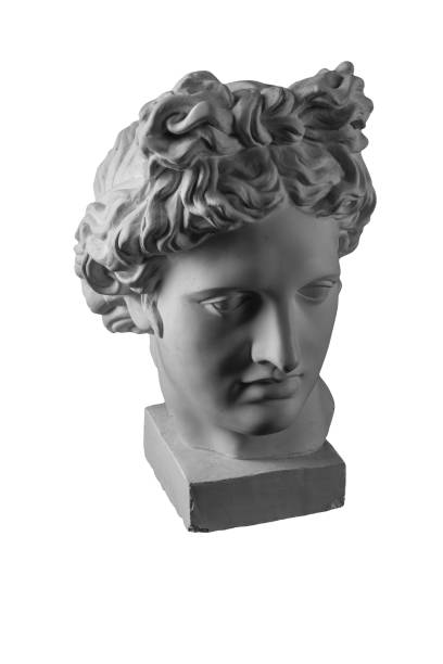 istock Gypsum statue of Apollo's head 874439304