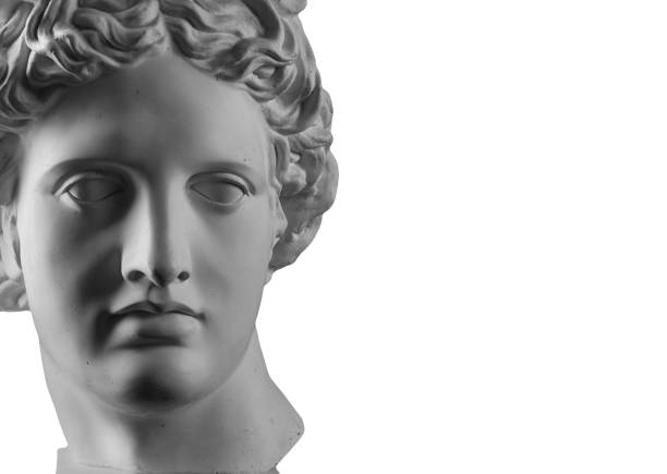 istock Gypsum statue of Apollo's head 874441314