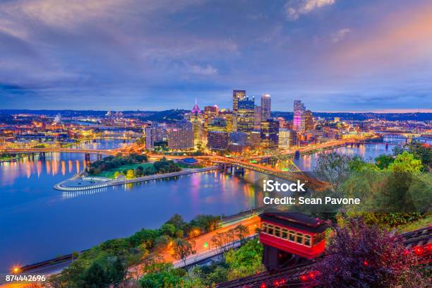 Pittsburgh Pennsylvania Usa Stock Photo - Download Image Now - Pittsburgh, Urban Skyline, Hill