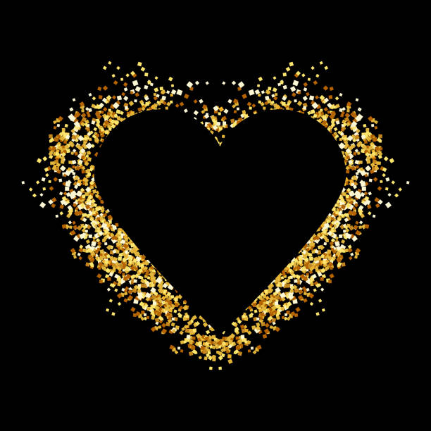 istock Gold glitter heart sign sparkles isolated on white background. Gold sparkles and glitter vector illustration. 874449786