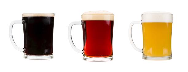 istock Realistic beer glasses isolated on white background 874454286