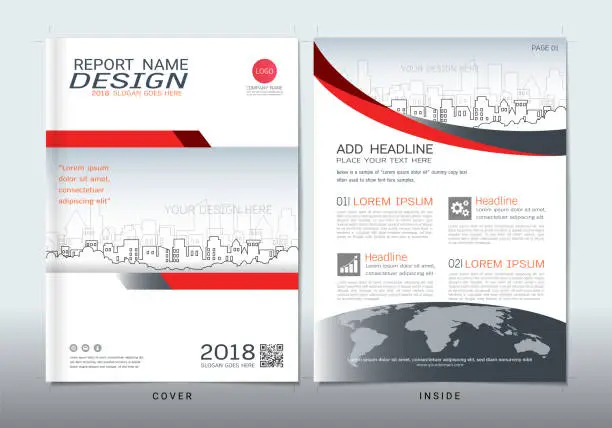 Vector illustration of Covers design with space for photo background, Can be adapt to annual report, brochure, flyer, leaflet, fact sheet, sale kit, catalog, magazine, booklet, portfolio, poster, Vector template in A4 size.