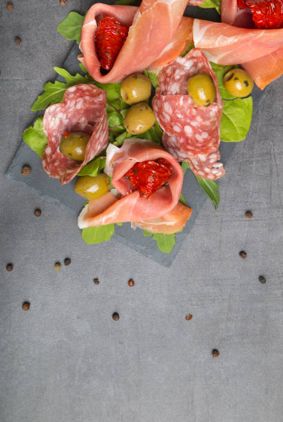 istock anti pasta with olives and dried tomatoes 874477906