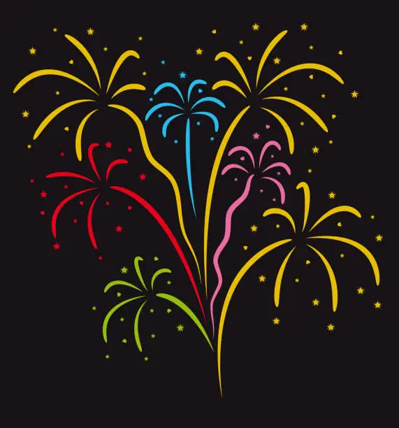 Vector illustration of Abstract Celebration Fireworks