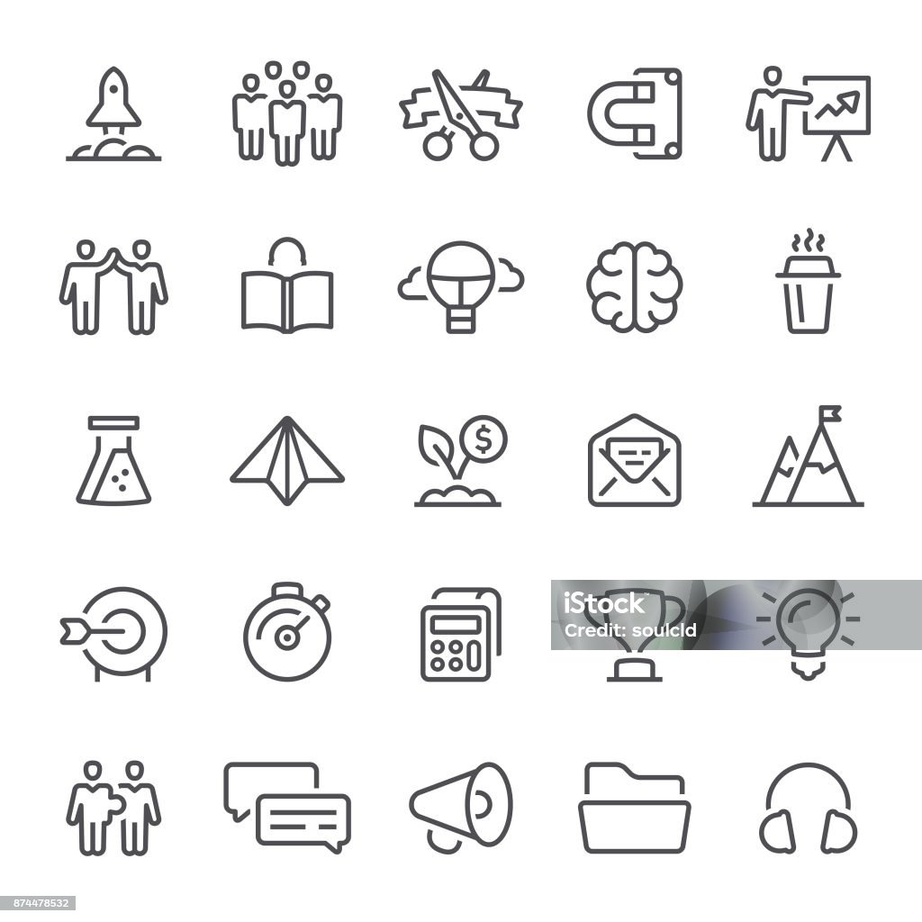 Startup Icons New business icons Finance stock vector