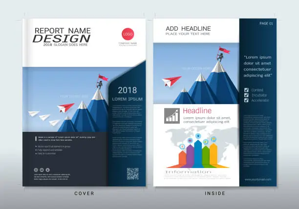 Vector illustration of Covers design with space for photo background, Can be adapt to annual report, brochure, flyer, leaflet, fact sheet, sale kit, catalog, magazine, booklet, portfolio, poster, Vector template in A4 size.